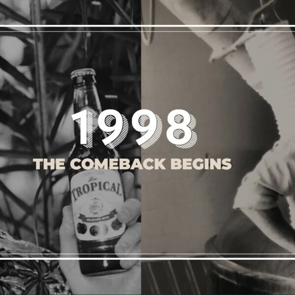 The Comeback Begins Poster with Tropical Bottle