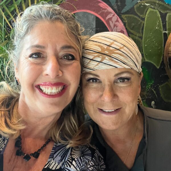 Selfie of Two Beautiful Ladies Smiling